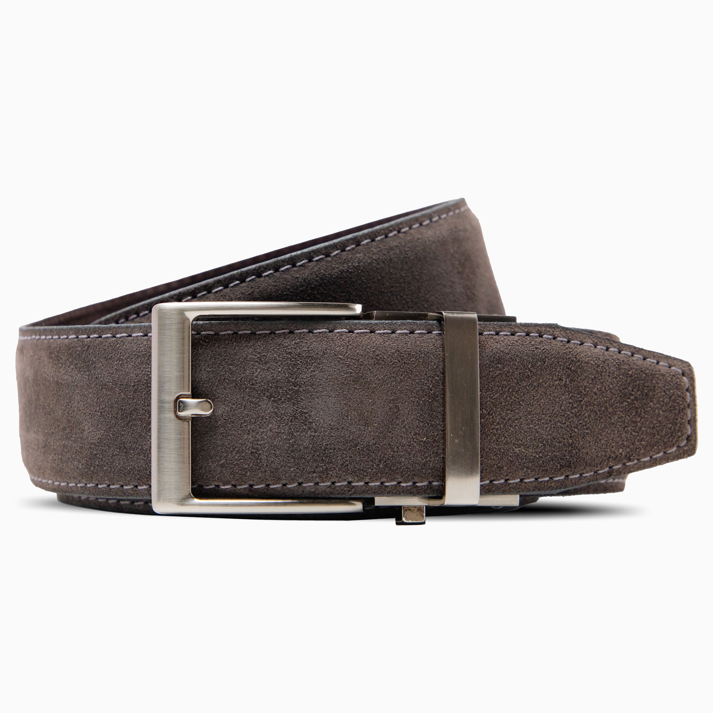 The Greybourne Suede Grey Leather Dress Belt, 1.575" [40mm]