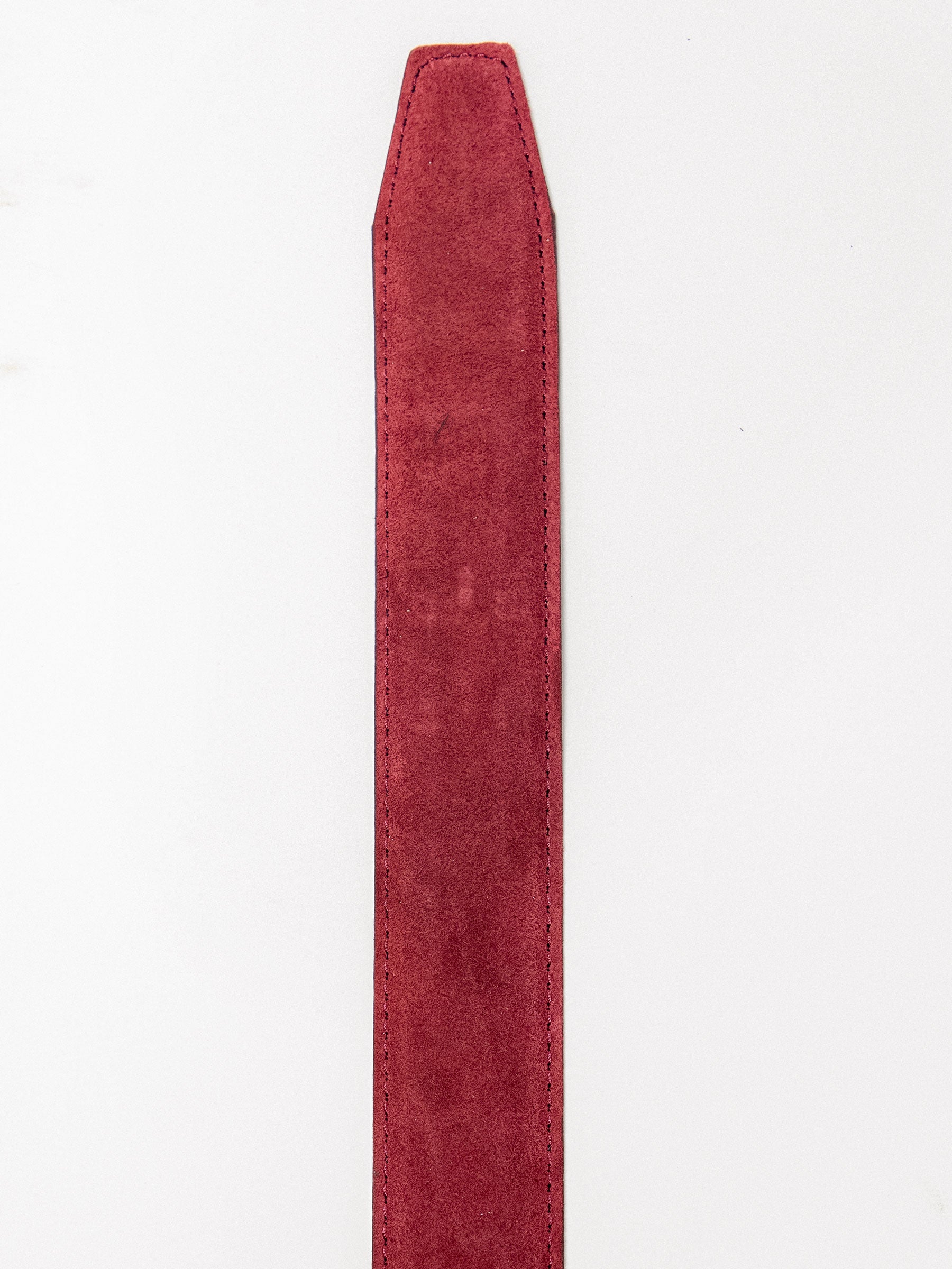 The Bordeaux Standard Suede Maroon Leather Dress Belt, 1.575