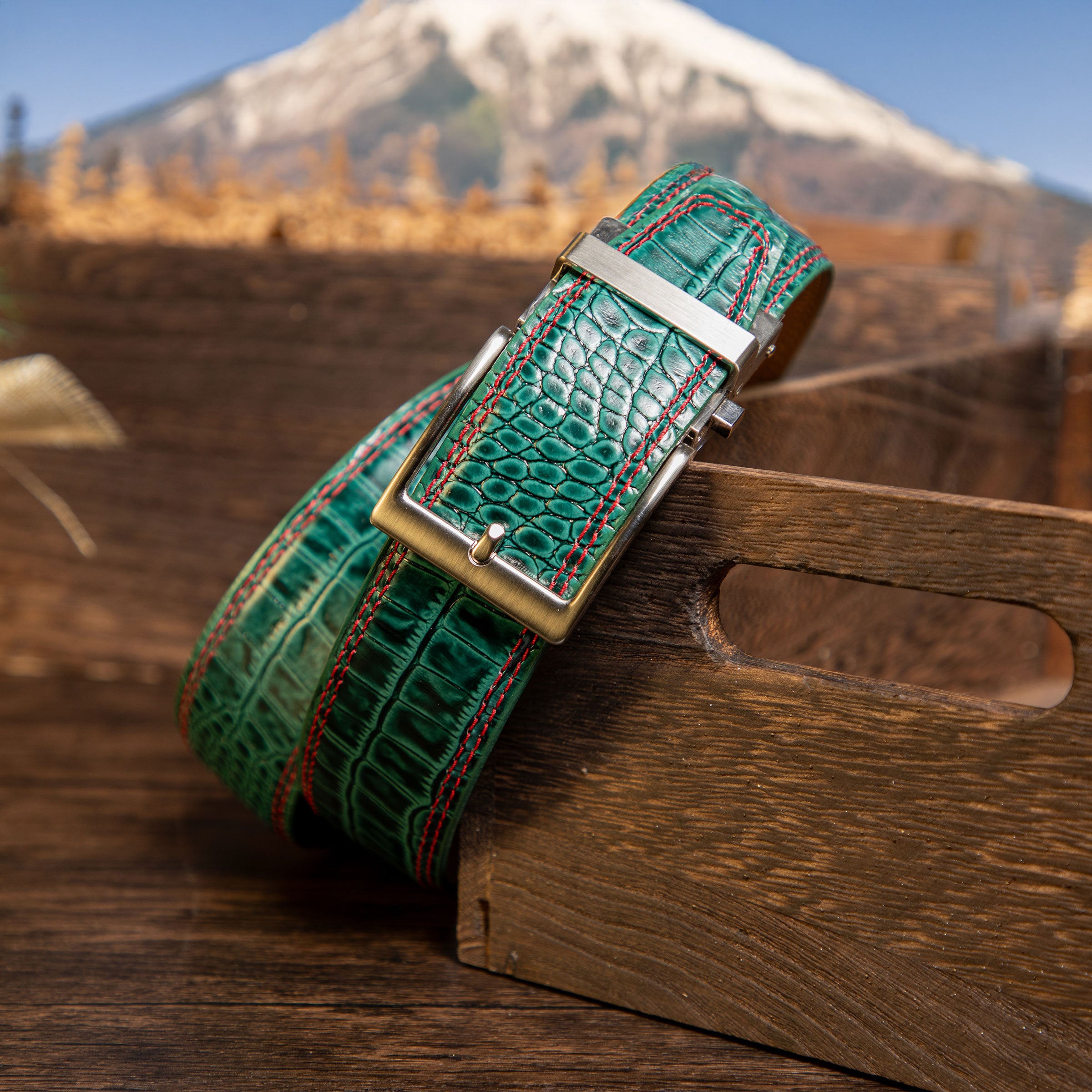 The Kringle Luxe Luxury Ratchet Belt 1.575" [40mm] | Limited Edition Holiday Elegance