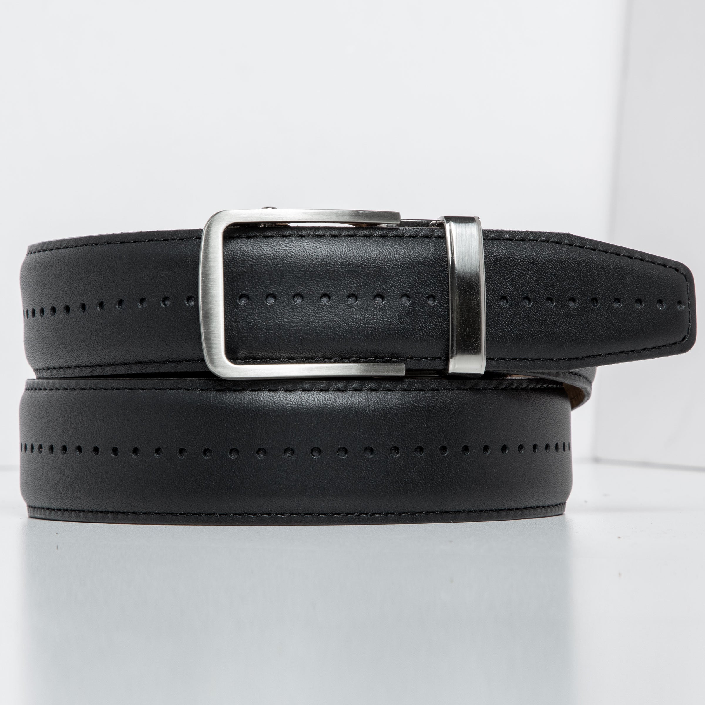 The Daniel Black | USA-Made Leather Dress Belt | 1 3/8" Strap, Dress Ratchet Belt