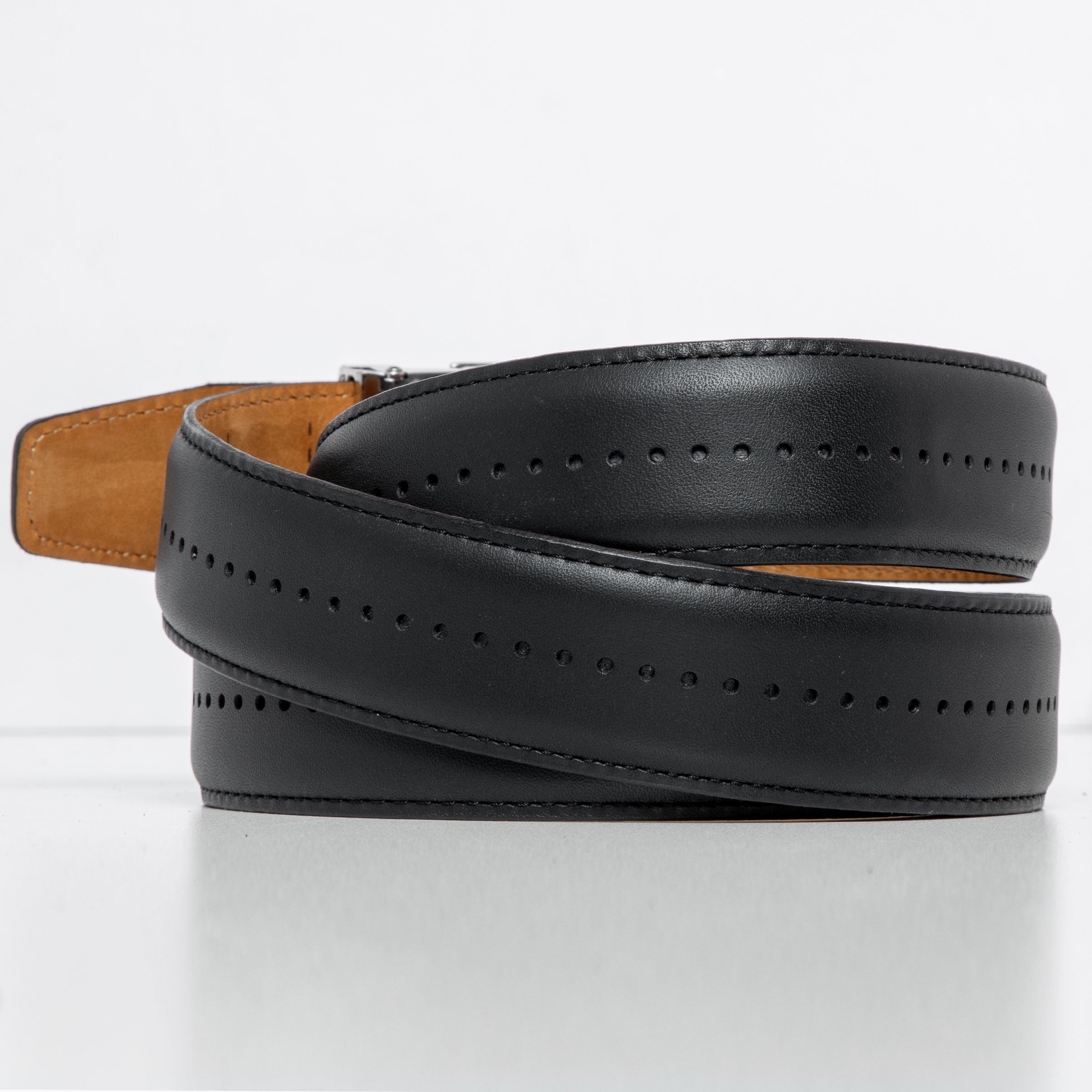 The Daniel Black | USA-Made Leather Dress Belt | 1 3/8" Strap, Dress Ratchet Belt