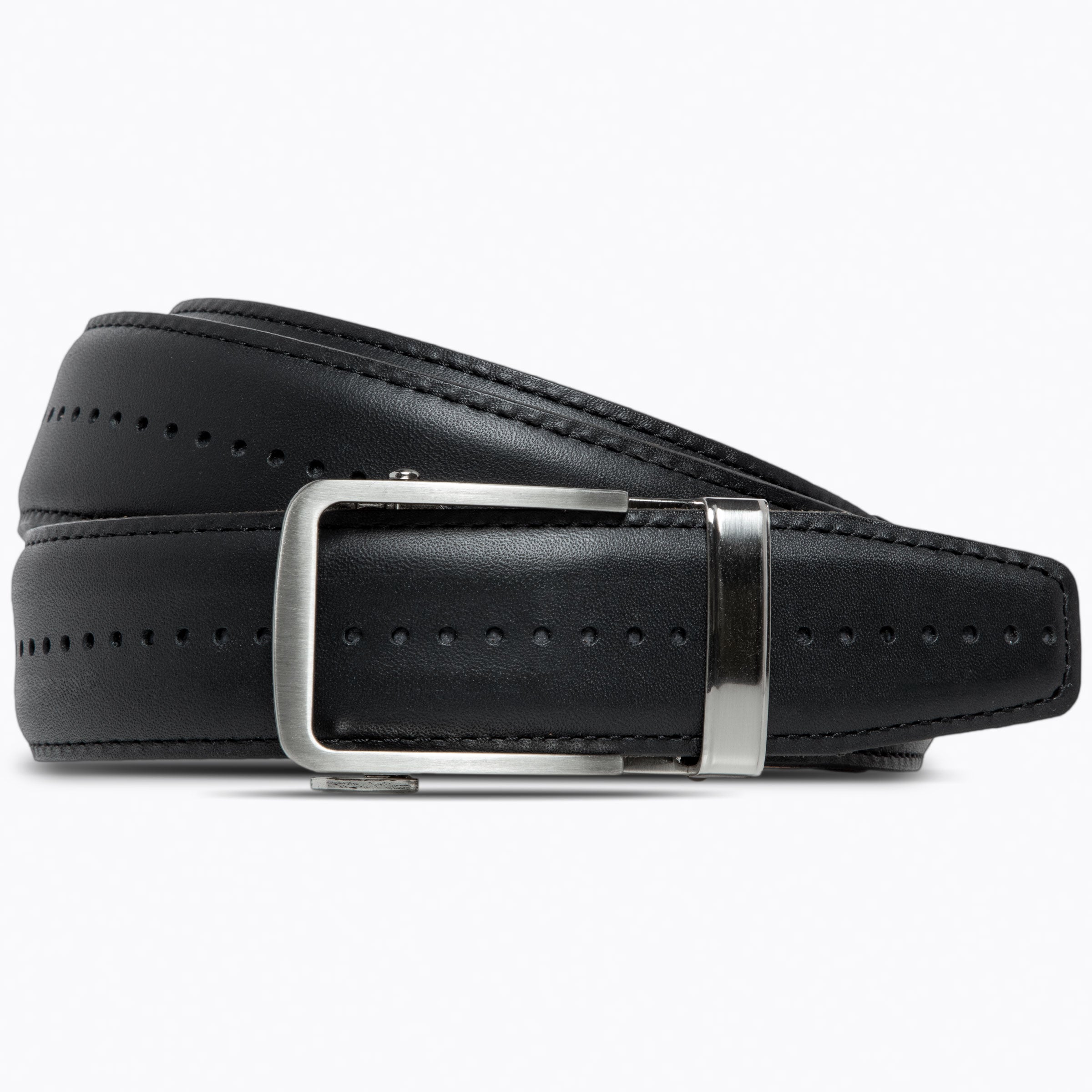 The Daniel Black | USA-Made Leather Dress Belt | 1 3/8" Strap, Dress Ratchet Belt
