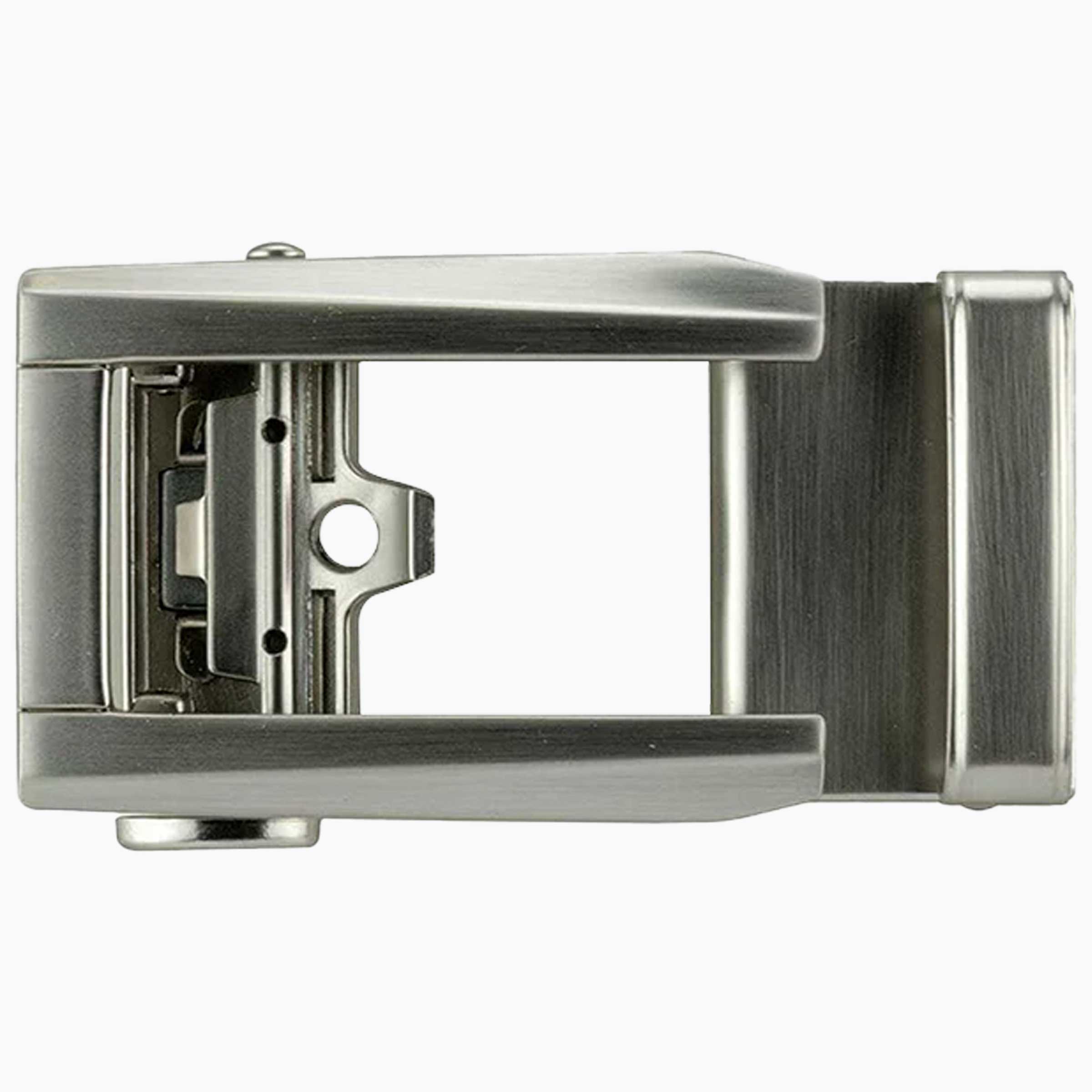 Nickel Brushed Two-Prong Roller Replacement Belt Buckle - Fits 1-3/8" (35mm) Wide Belts