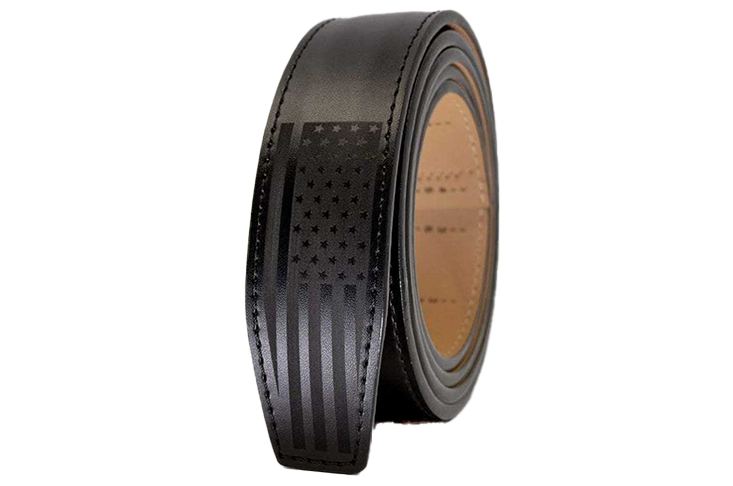 Super Patriot Black 1 3/8" Leather Dress Strap