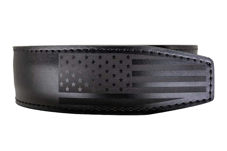 Super Patriot Black 1 3/8" Leather Dress Strap