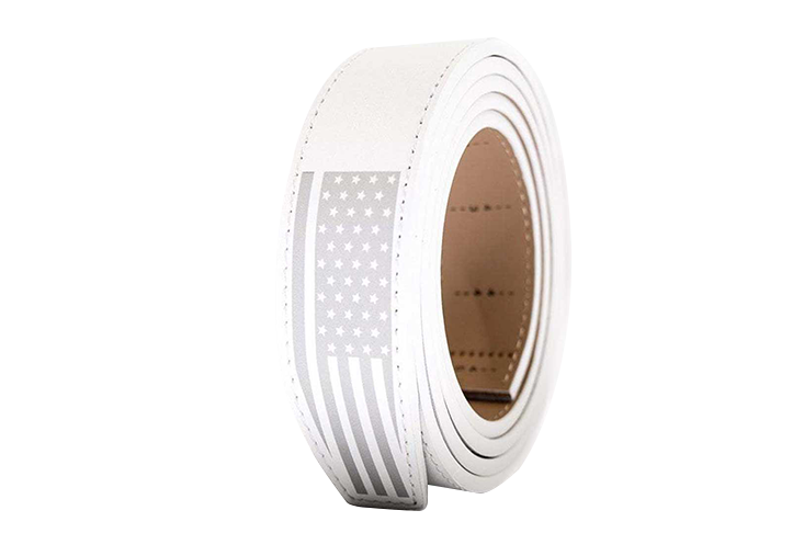 Super Patriot White 1 3/8" Leather Dress Strap