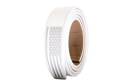 Super Patriot White 1 3/8" Leather Dress Strap