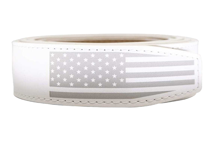 Super Patriot White 1 3/8" Leather Dress Strap