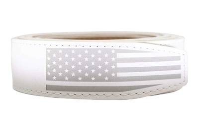 Super Patriot White 1 3/8" Leather Dress Strap