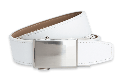 Go-In Shield White, 1 3/8" Strap, Golf Belt