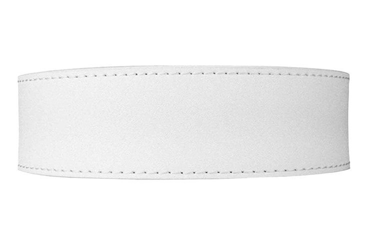 Smooth White 1 3/8" Leather Dress Strap