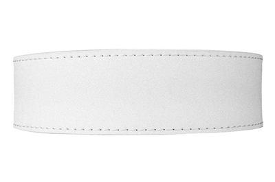 Smooth White 1 3/8" Leather Dress Strap