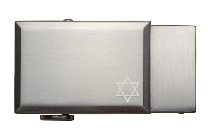Faith Star Nickel Dress Buckle, Fits 1 3/8" Straps