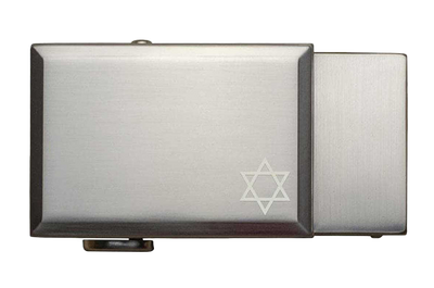 Faith Star Nickel Dress Buckle, Fits 1 3/8" Straps