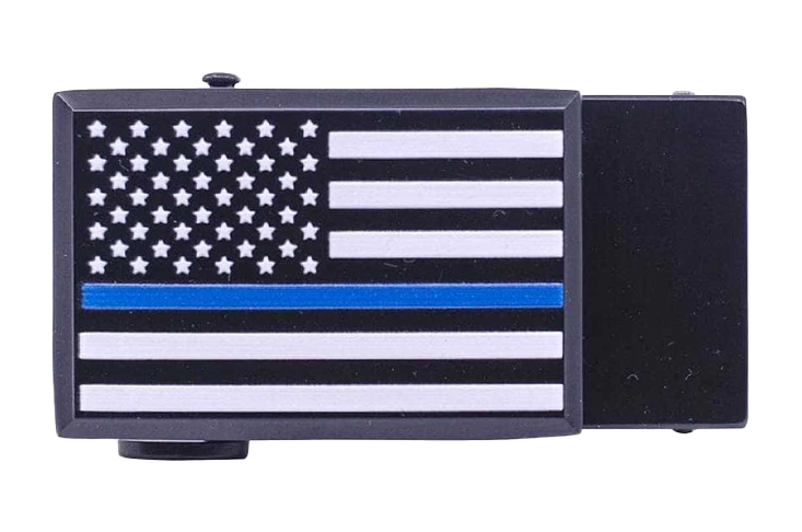 Thin Blue Line Classic Dress Buckle, Fits 1 3/8" Straps