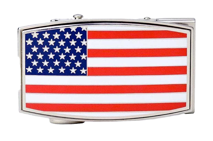 USA Flag Aston Color Dress Buckle, Fits 1 3/8" Straps