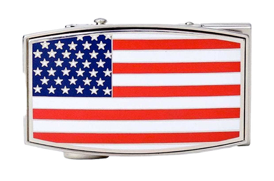 USA Flag Aston Color Dress Buckle, Fits 1 3/8" Straps