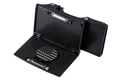 USA Flag Black Go-In Golf Buckle, Fits 1 3/8" Straps