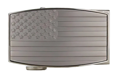 USA Flag Embossed Pewter Aston EDC Buckle, Fits 1 3/8" Straps