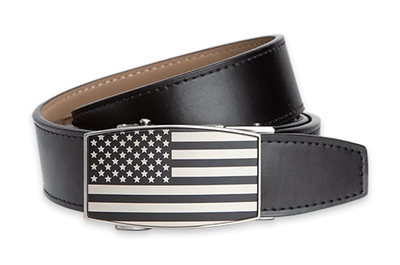 XL USA Flag Black Aston Black, 1 3/8" Strap, Dress Belt