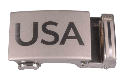 Super Patriot Brushed Nickel Dress Buckle, Fits 1 3/8" Straps