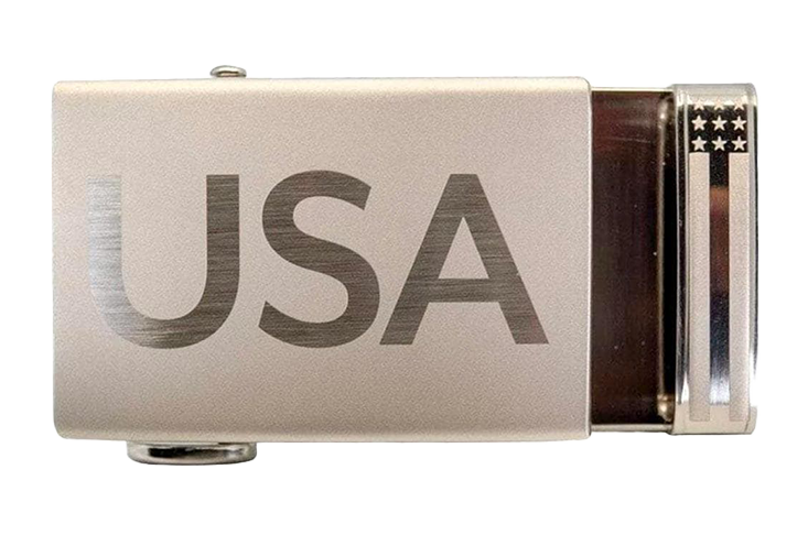 Super Patriot Brushed Nickel Dress Buckle, Fits 1 3/8" Straps