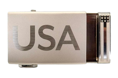 Super Patriot Brushed Nickel Dress Buckle, Fits 1 3/8" Straps