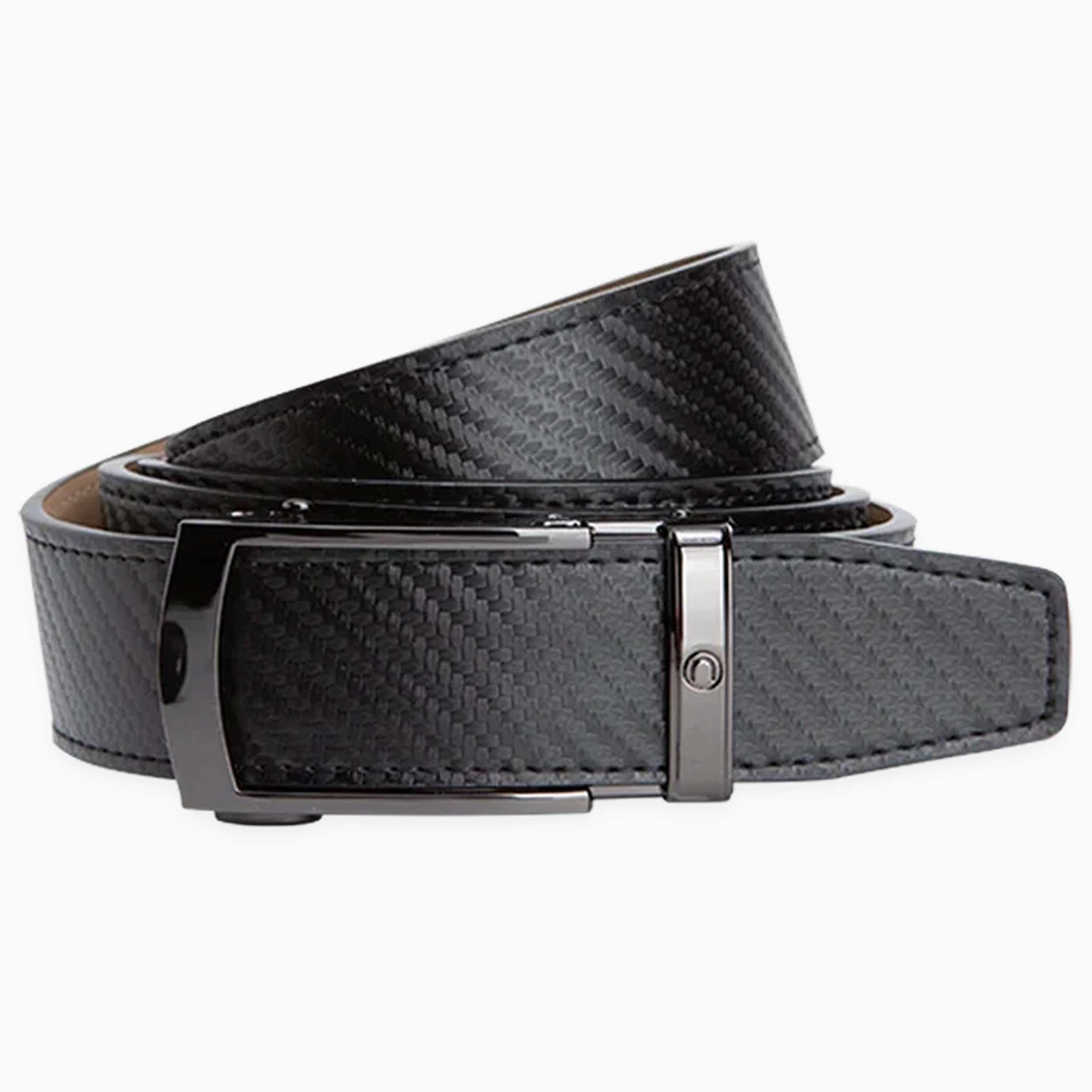 Vetica Carbon Black, 1 3/8" Strap, Dress Ratchet Belt