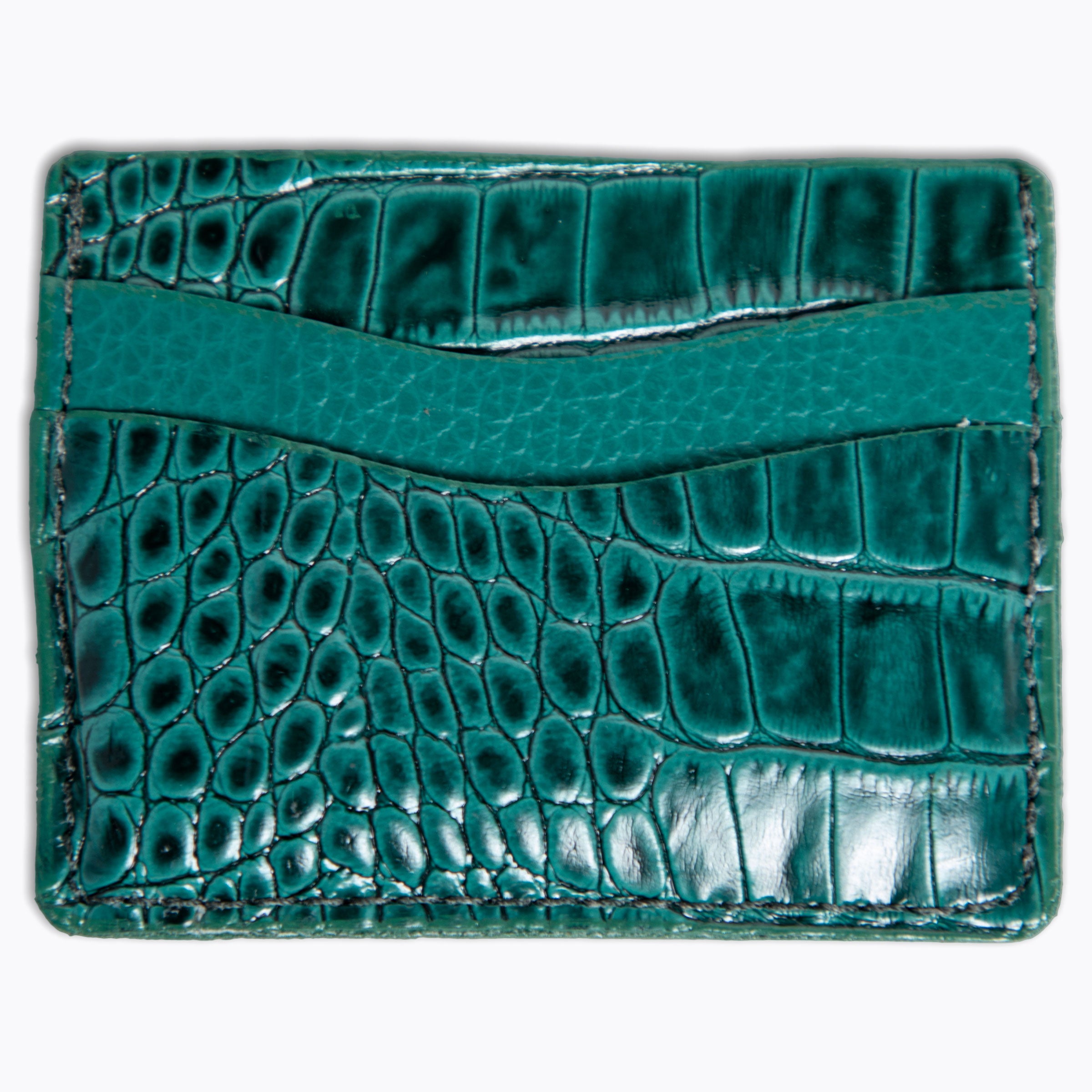 CTHY　LUXURY MATERIAL WALLET Annonay Artisan Verde Slim Wallet - Limited Handcrafted Italian Leather