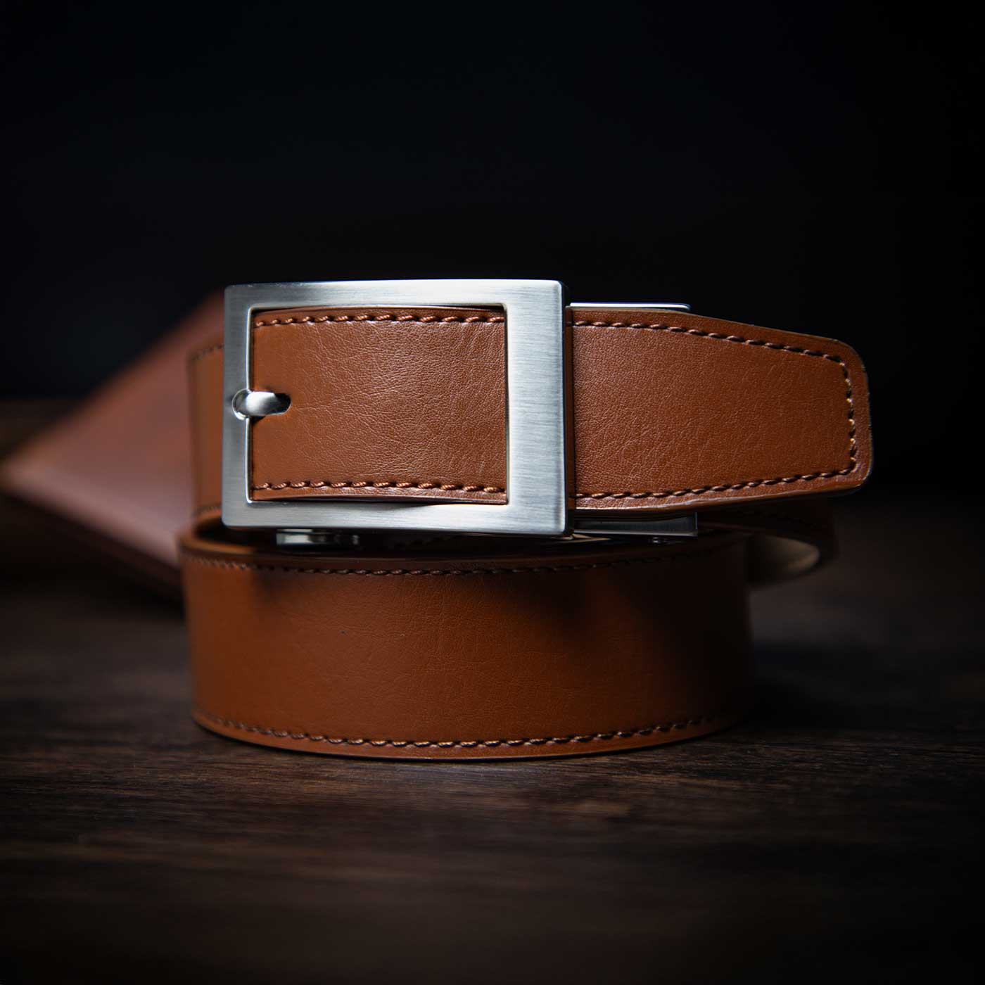 Classic Walnut Dress Ratchet Belt 1 3/8