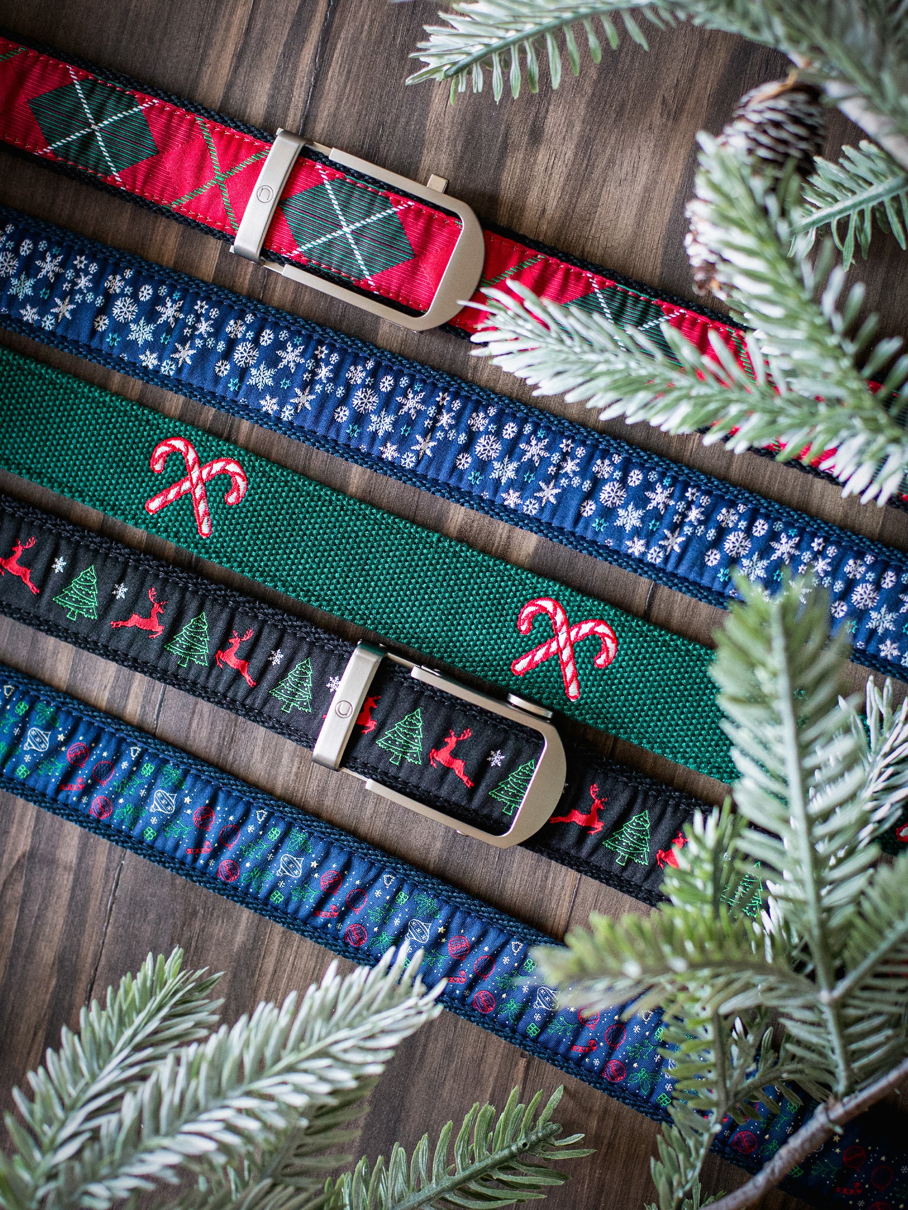 Hampton Reindeer Golf Ribbon Ratchet Belt 1.38" [35mm]