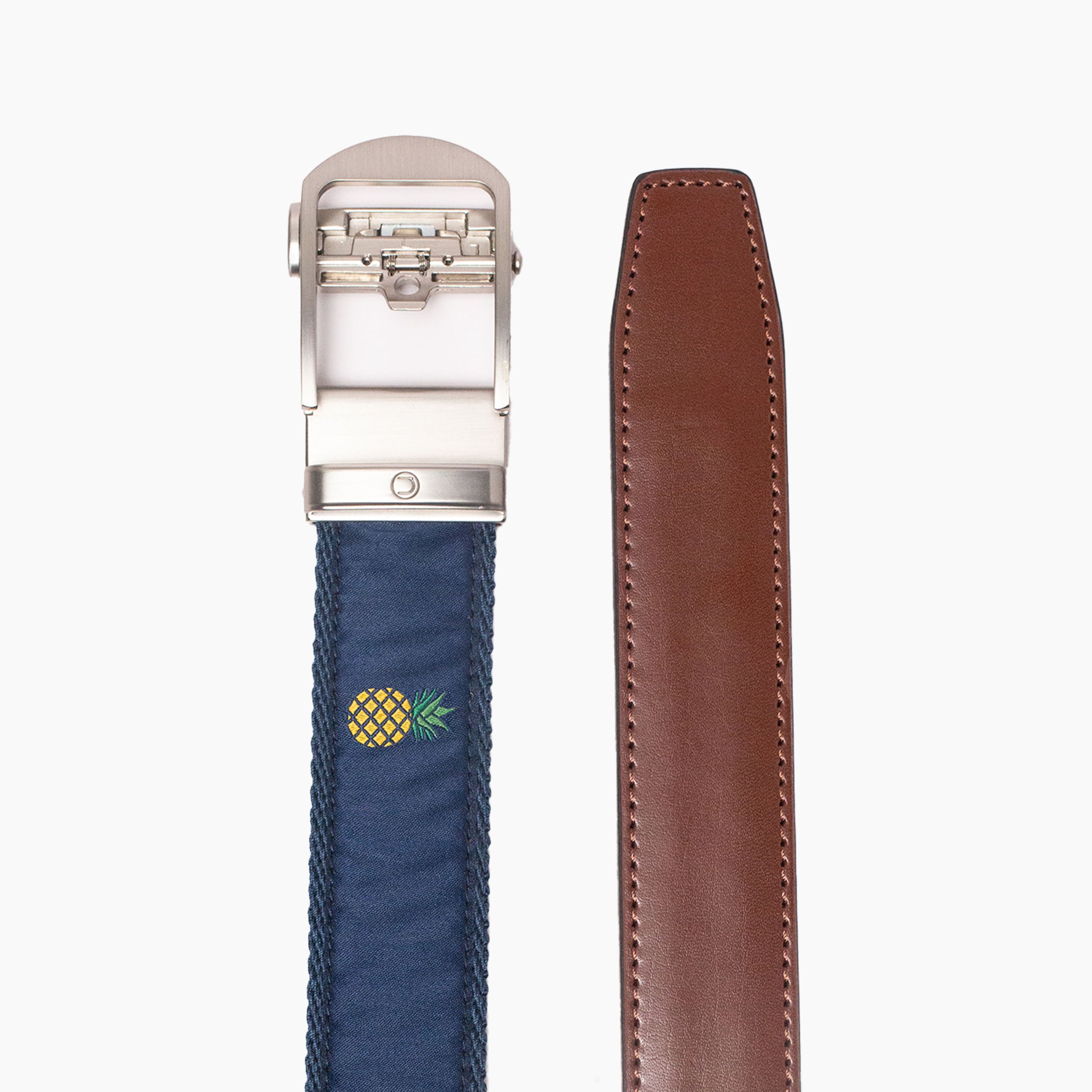 Hampton Pineapple Beach Ribbon Ratchet Belt 1.38" [35mm]