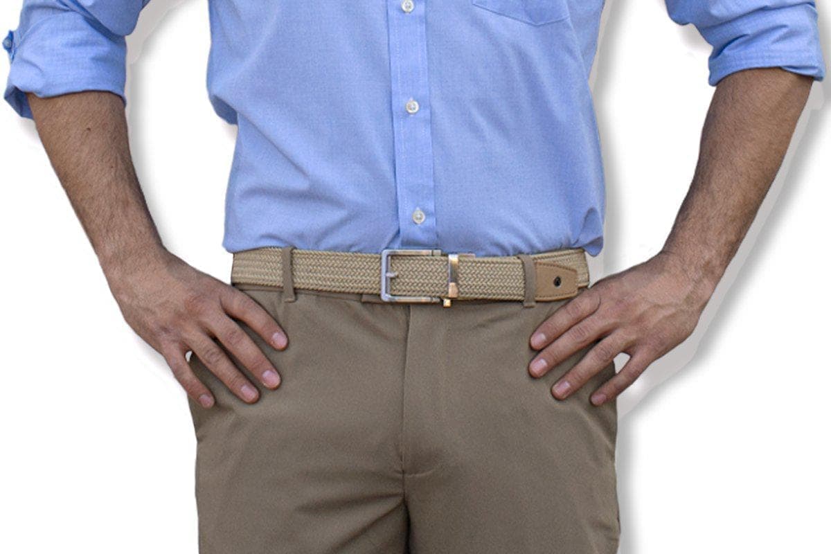 Nexbelt Casual Belt Fits up to 50" waist / Tan NEW! Braided Belt Tan 2.0