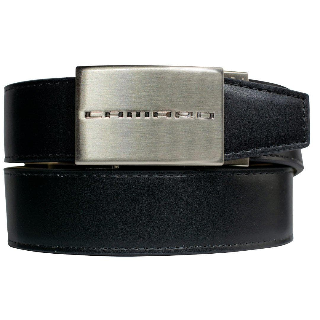 Nexbelt Belt Black / Fits up to 50" waist GM Camaro Nickel Vegan Ratchet Belt